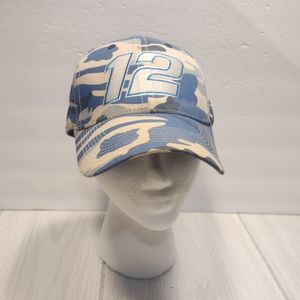 Ryan Newman 12 Nascar Blue Camo Hat Racing Cap.
